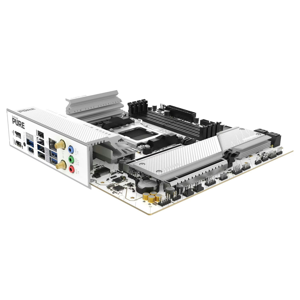 SAPPHIRE Pure B850M WiFi White mATX AM5 Motherboard