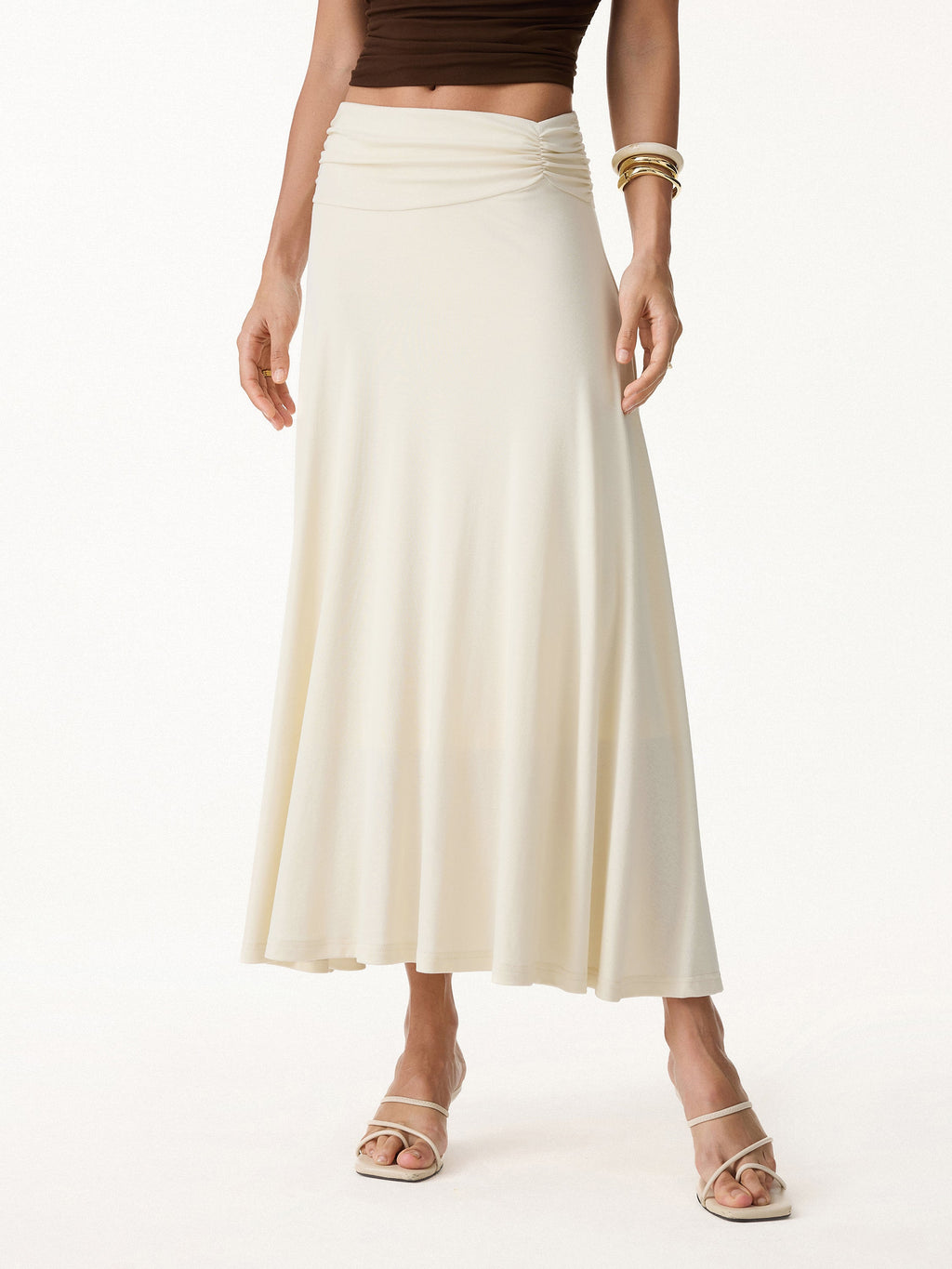 European Linen Flowy Vacay Maxi Skirt