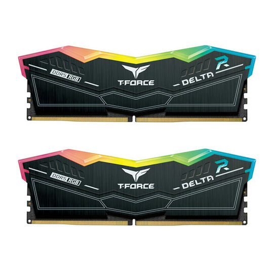 32GB (2x16GB) DDR5 6400MHZ CL32 TeamGroup T-Force Delta RGB Black RAM