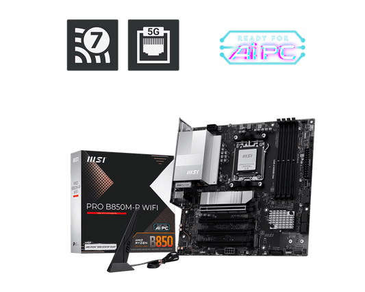 MSI PRO B850M-P WIFI Micro-ATX AM5 Motherboard