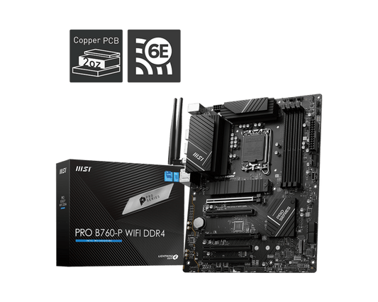 MSI PRO B760-P WIFI DDR4 LGA 1700 Motherboard