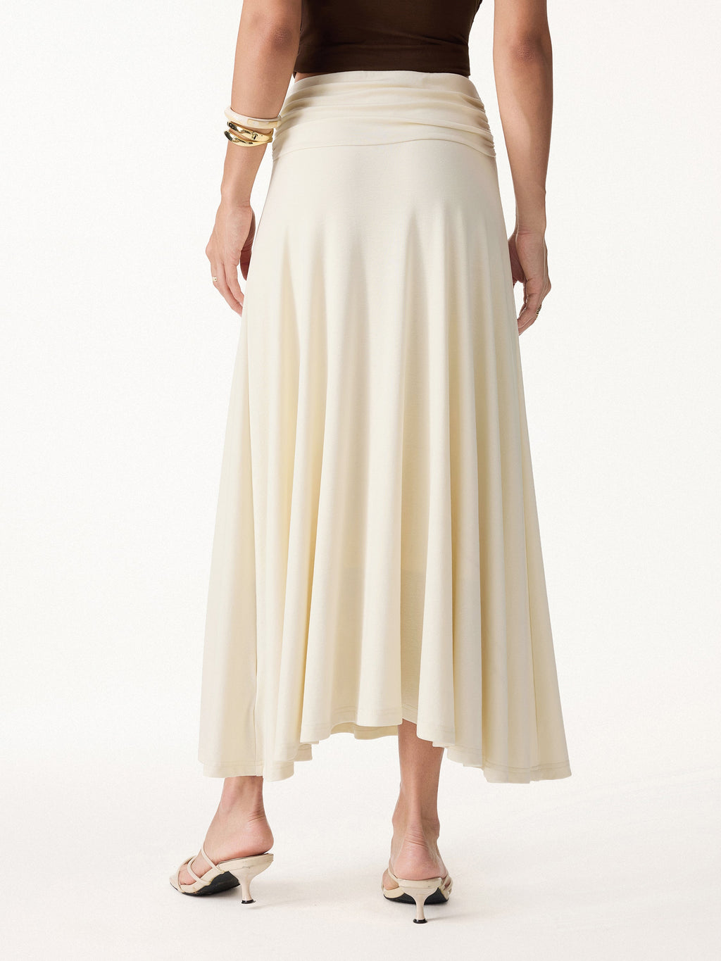 European Linen Flowy Vacay Maxi Skirt