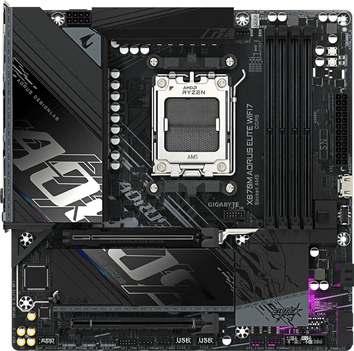 Gigabyte X870M Aorus Elite WIFI7 mATX AM5 Motherboard
