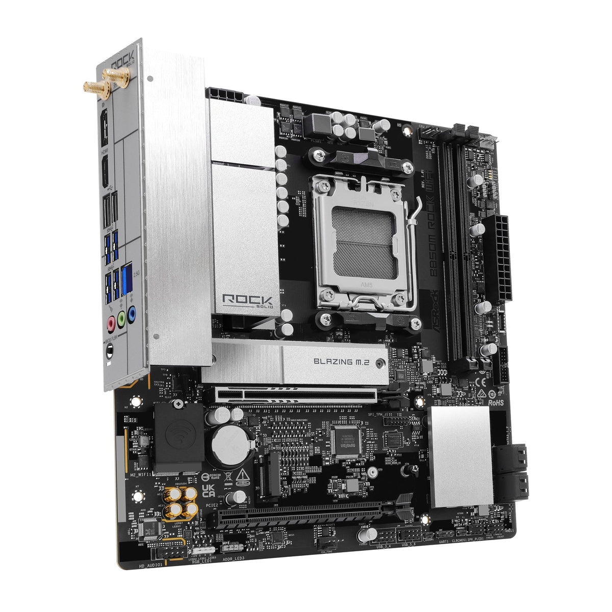 ASRock B850M Rock WiFi Micro-ATX AM5 Motherboard