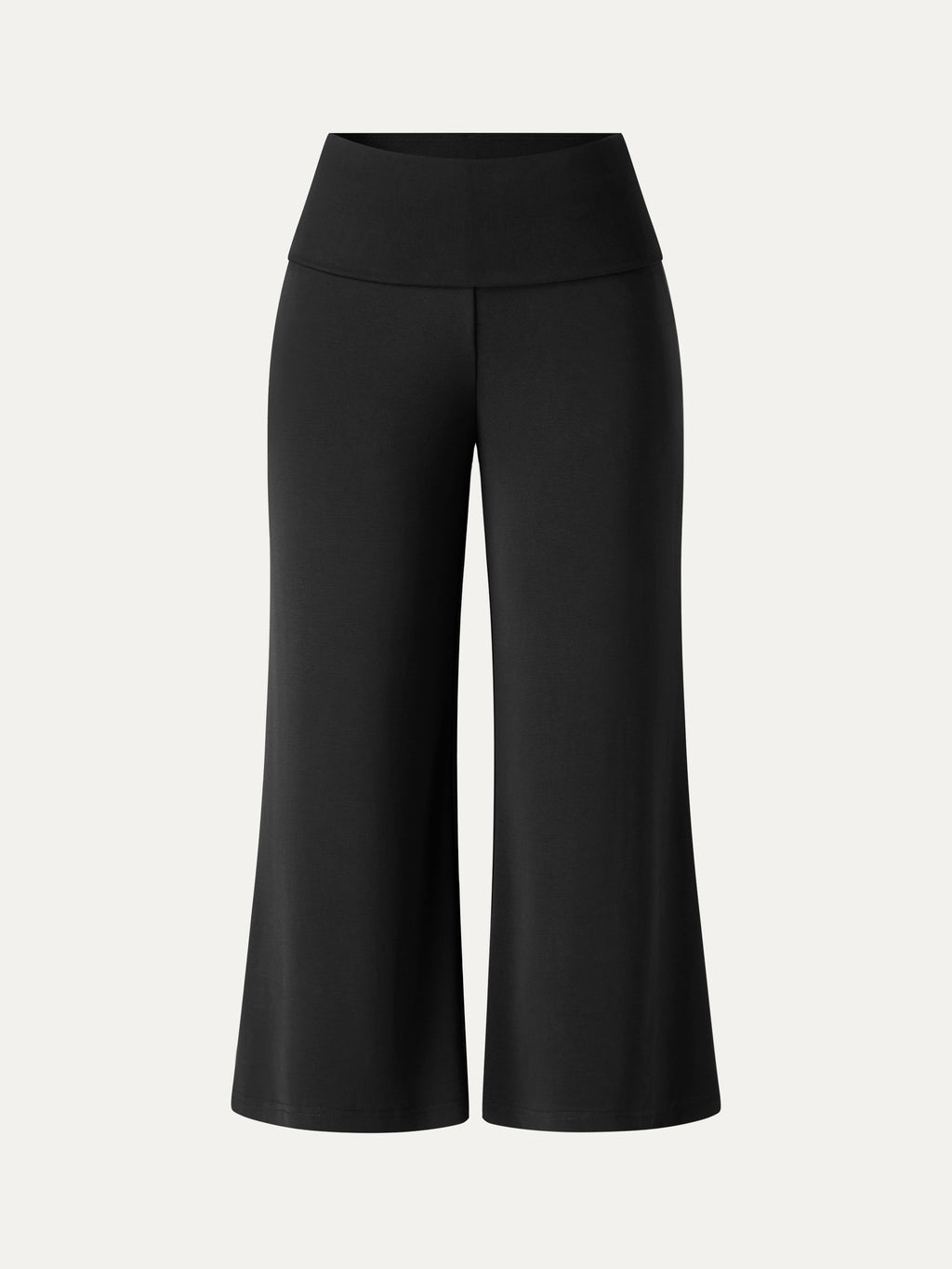 Sandwashed Modal Fold-Down Waist Flared Leg Pants