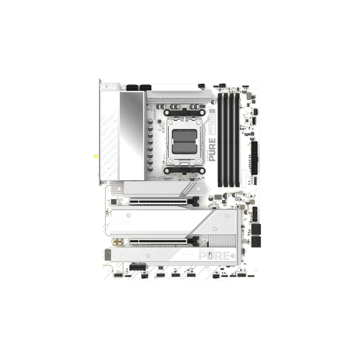SAPPHIRE Pure X870A WiFi 7 White ATX AM5 Motherboard