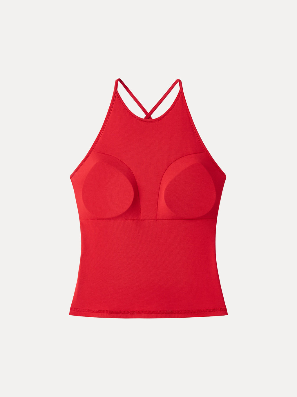 Round Neck Cross-Back Bandless Bra Top