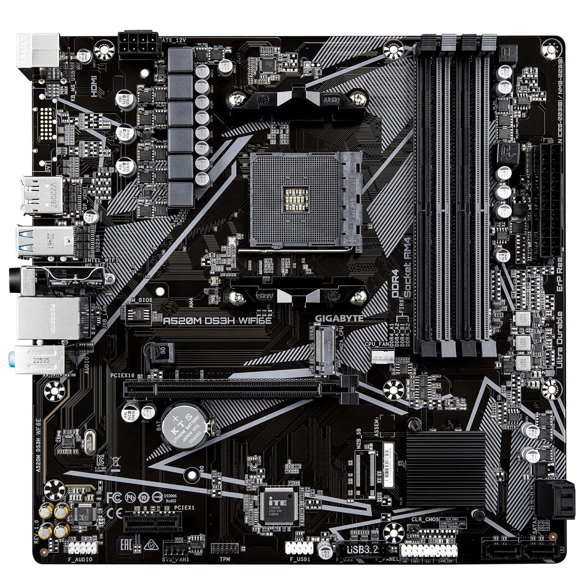 Gigabyte A520M DS3H WIFI6E Micro-ATX AM4 Motherboard