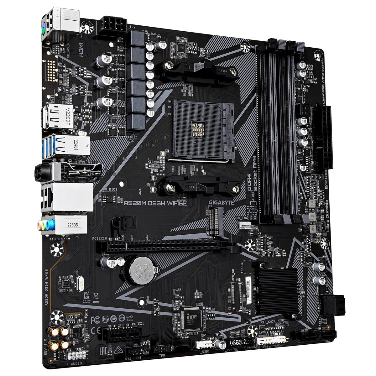 Gigabyte A520M DS3H WIFI6E Micro-ATX AM4 Motherboard