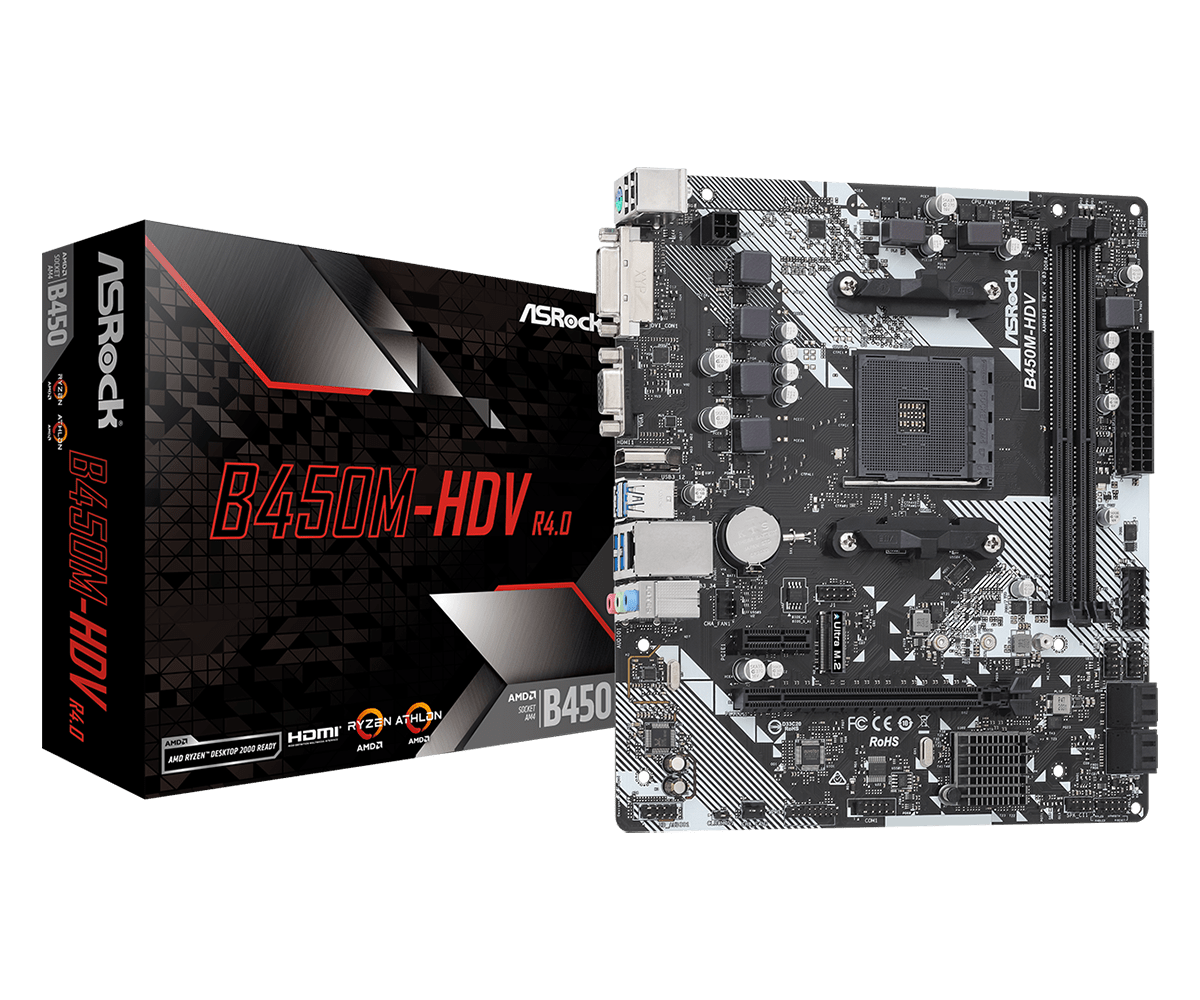 ASRock B450M-HDV Micro-ATX AM4 Motherboard