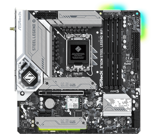 ASRock B760M Steel Legend WIFI DDR5 mATX LGA1700 Motherboard