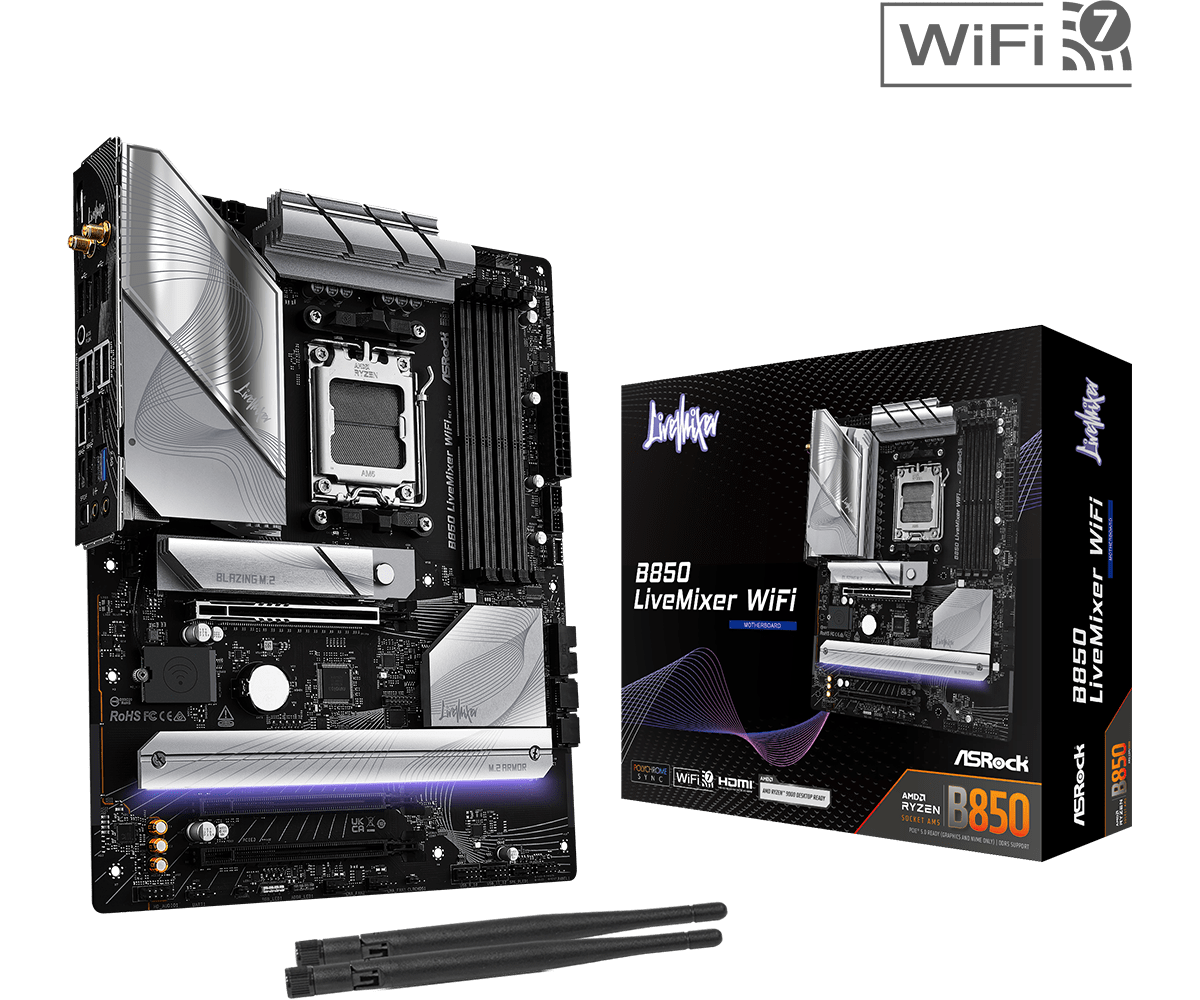 ASRock B850 Livemixer WiFi ATX AM5 Motherboard