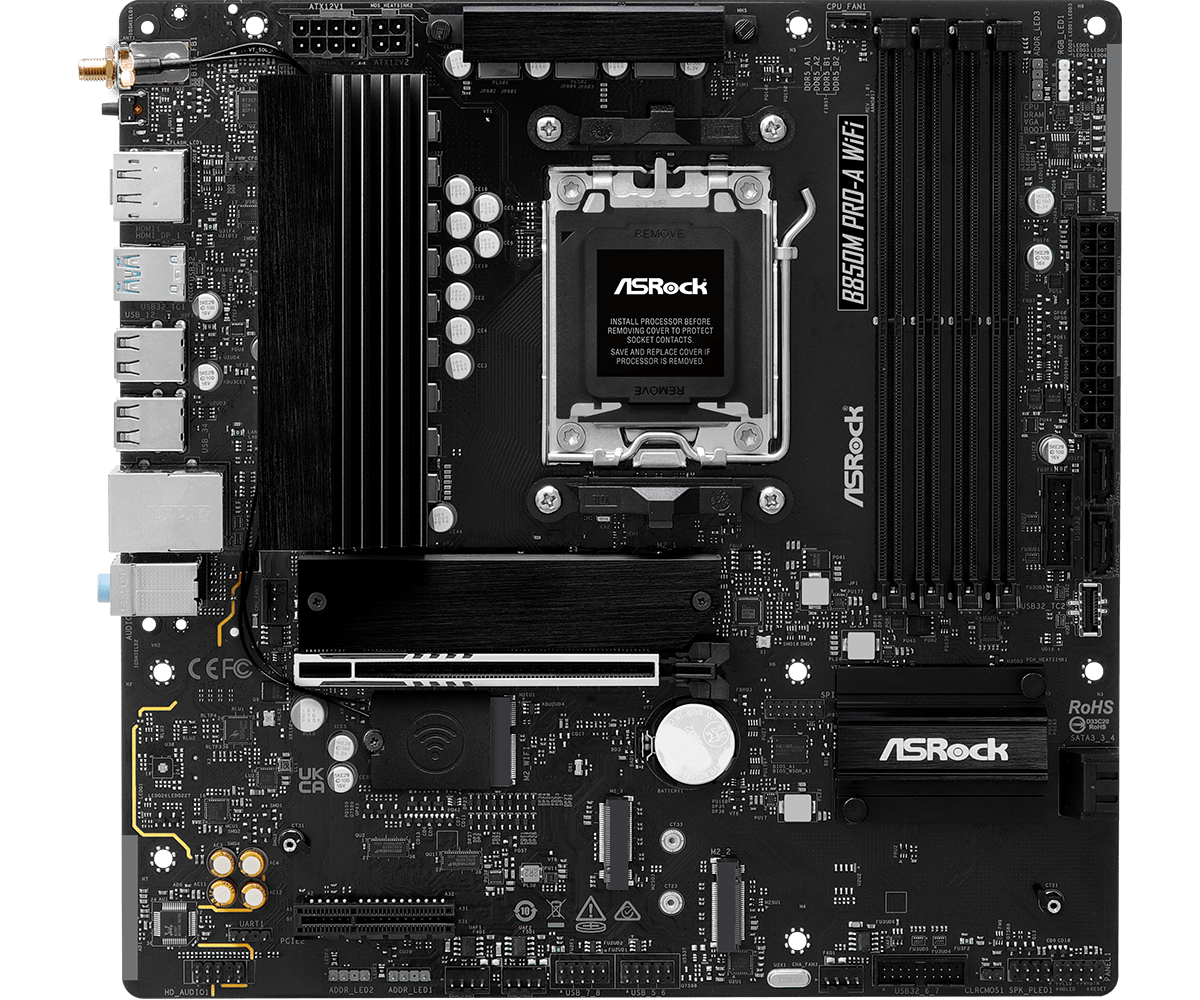 ASRock B850M Pro-A WiFi Micro-ATX AM5 Motherboard