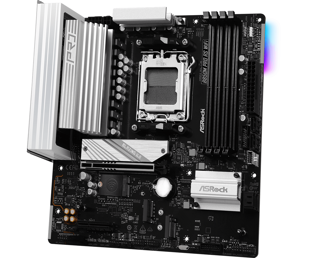 ASRock B850M Pro RS WiFi Micro-ATX AM5 Motherboard