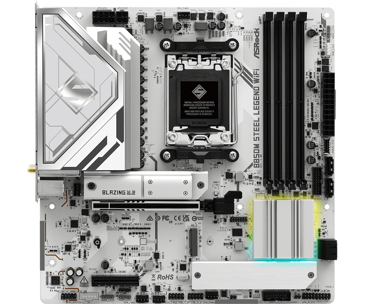 ASRock B850M Steel Legend WiFi Micro-ATX AM5 Motherboard
