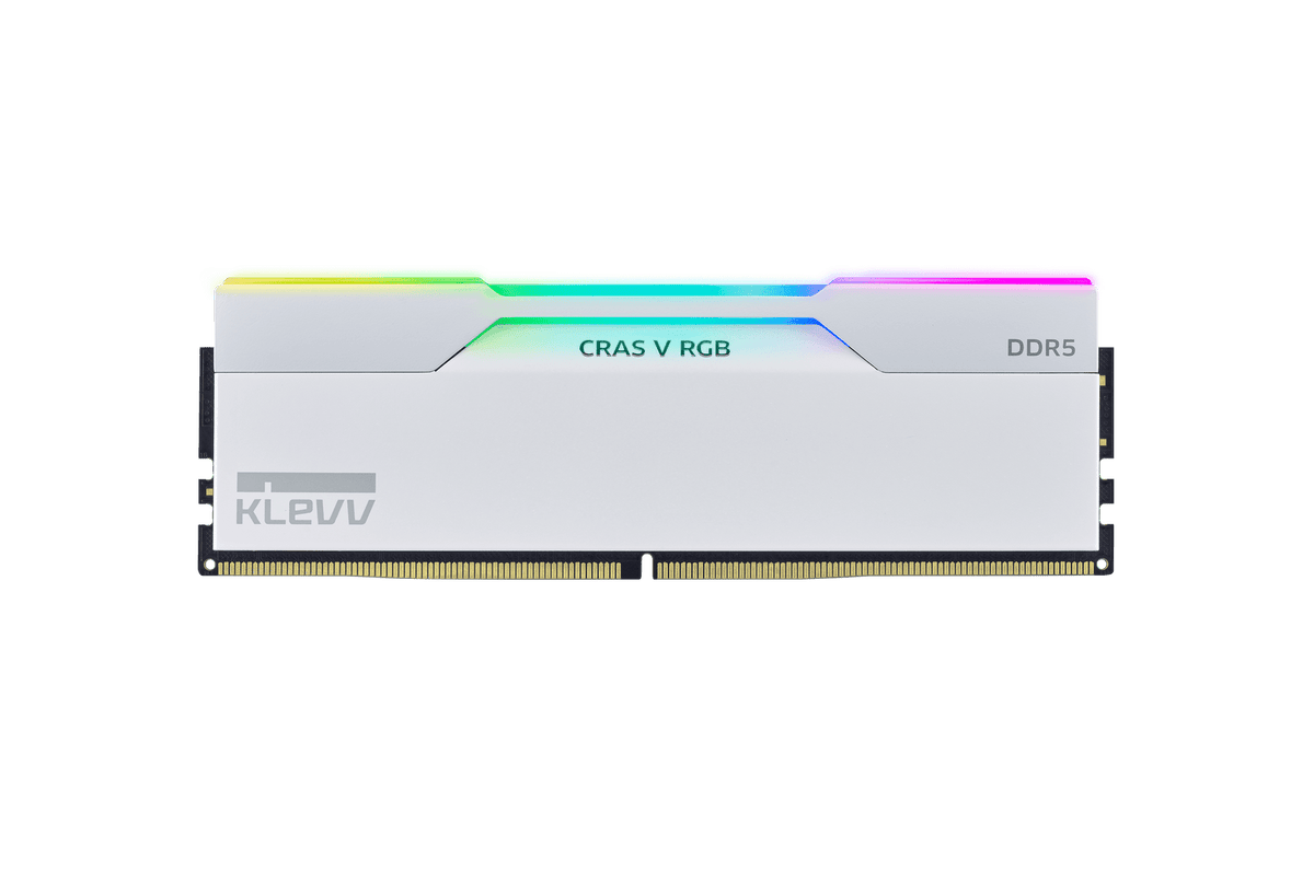 32GB (2x16GB) DDR5 6000MHZ CL30 KLEVV CRAS V RGB RAM White