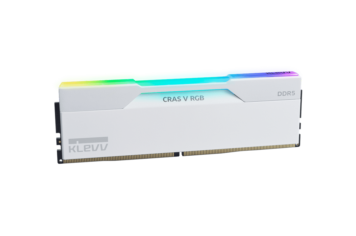 32GB (2x16GB) DDR5 6000MHZ CL30 KLEVV CRAS V RGB RAM White