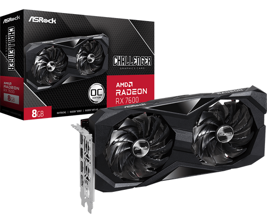 8GB ASRock RX 7600 Challenger OC Graphics Card