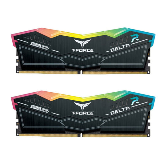 32GB (2x16GB) DDR5 6400MHZ CL40 TeamGroup T-Force Delta RGB Black RAM