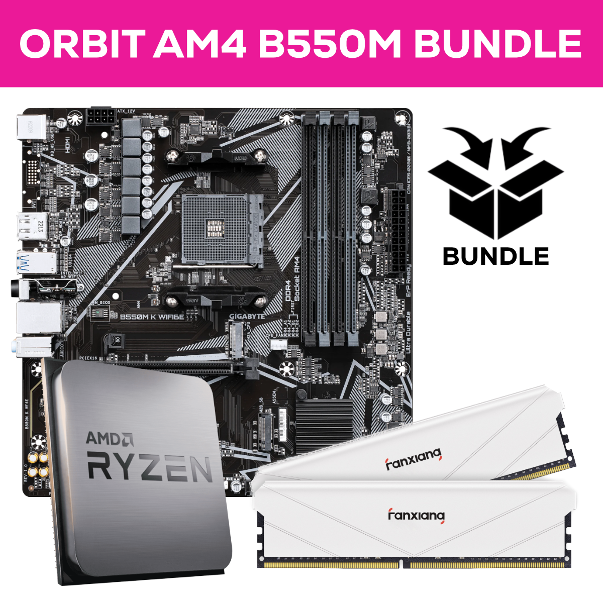 Orbit Ryzen AM4 Bundle - 16GB (2x8GB) 3200MHz DDR4 RAM & Gigabyte B550M K WIFI6E