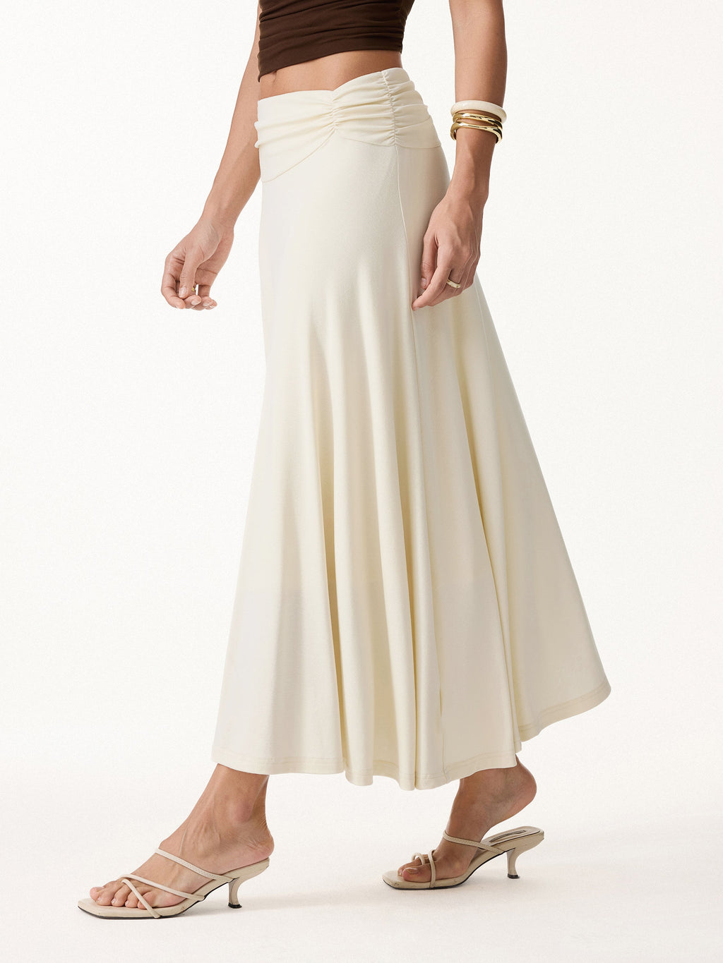 European Linen Flowy Vacay Maxi Skirt
