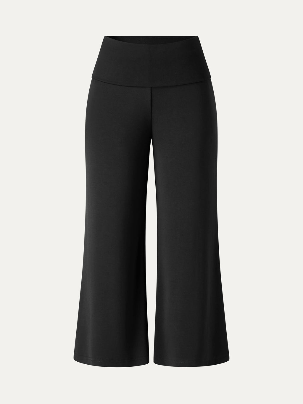 Sandwashed Modal Fold-Down Waist Flared Leg Pants