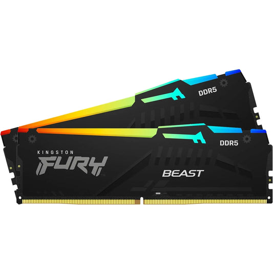 32GB (2x16GB) DDR5 5600MHz CL36 Kingston FURY Beast RGB RAM
