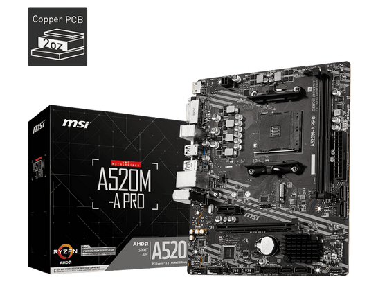 MSI A520M-A PRO AM4 MOTHERBOARD